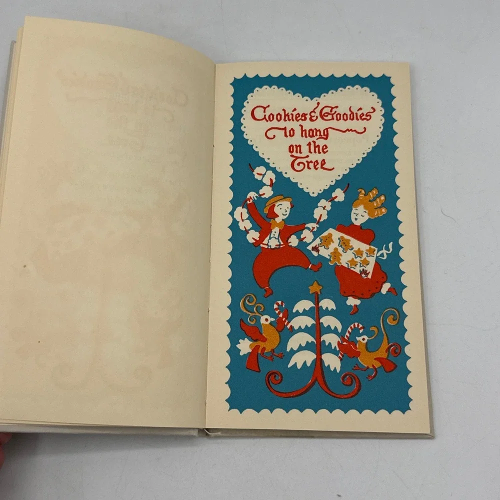 Peter Pauper Press Holiday Goodies Cookbook Blue 1952 Illustrated W/Box Vtg MCM